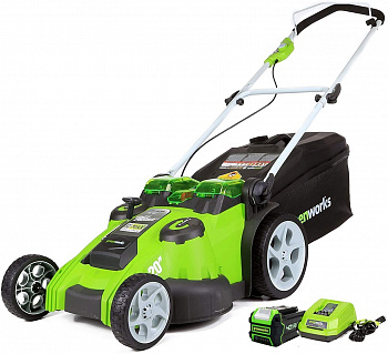 Газонокосилка аккумуляторная GreenWorks G40LM49DBK4 (АКБ 1х4Ач + ЗУ)