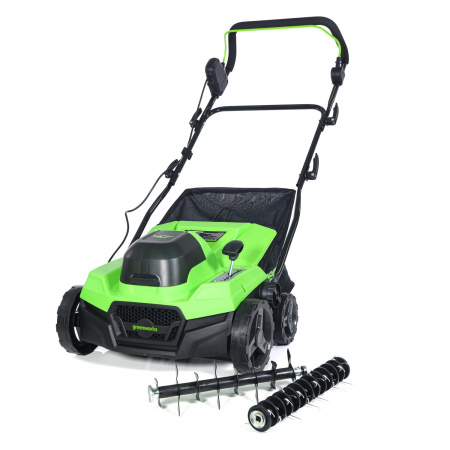 Аэратор-скарификатор аккумуляторный GreenWorks GD40SC38IIK4 (АКБ 1х4Ач + ЗУ)