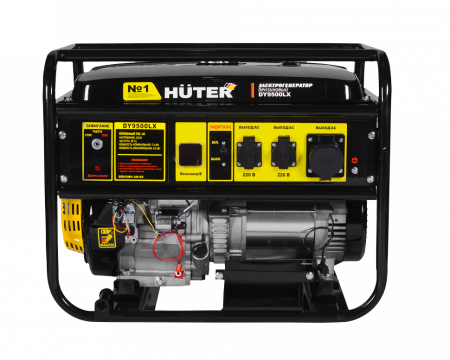 Бензиновый электрогенератор Huter DY9500LX с электростартером