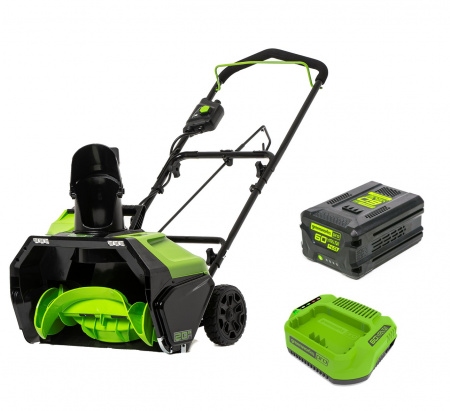 Снегоуборщик аккумуляторный GreenWorks GD60PSTK4 (АКБ 1х4Ач + ЗУ)