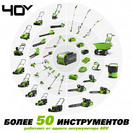 Снегоуборщик аккумуляторный GreenWorks GD40ST (без АКБ и ЗУ)