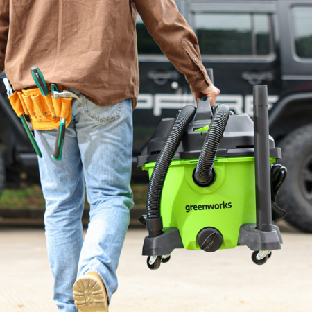 Строительный пылесос GreenWorks G120WDV