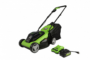 Газонокосилка аккумуляторная GreenWorks G24LM33K2 (АКБ 1х2Ач + ЗУ)