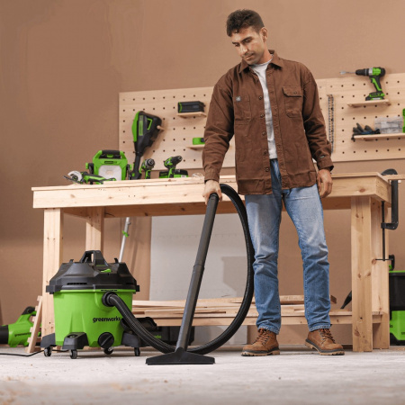 Строительный пылесос GreenWorks G120WDV