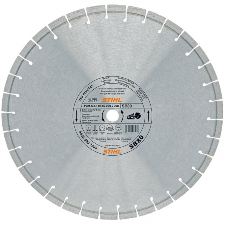 Алмазный диск универсальный для камня, бетона, гранита STIHL D-SB80 300мм