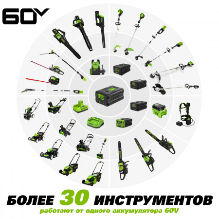 Ранцевая аккумуляторная воздуходувка GreenWorks GD60BPB (без АКБ и ЗУ)