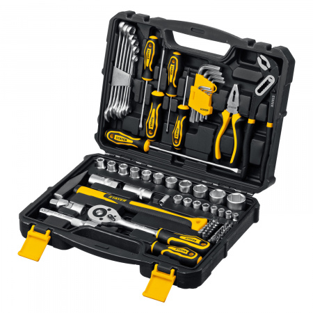 STAYER UNIVERSAL 83, 83 предм., (1/2″+ 1/4″), универсальный набор инструмента, Professional