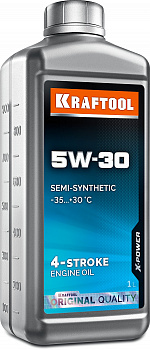 KRAFTOOL 5W-30, 1л, зимнее полусинтетическое масло для 4-тактных двигателей (41511-1)